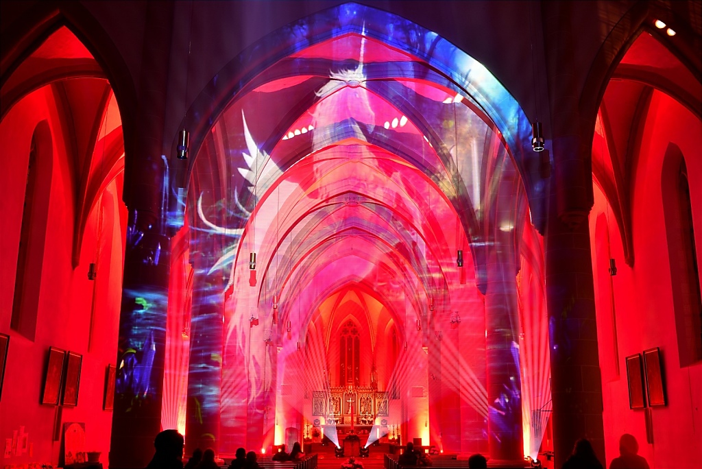 Kronach Kirche St Johannes Lightshow