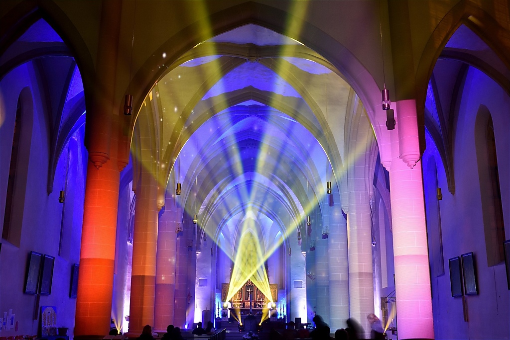 Kronach Kirche St Johannes Lightshow