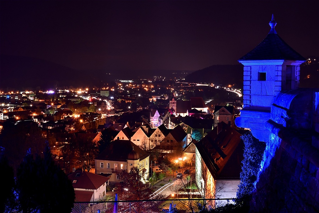 Kronach Festung Rosenberg Stadtblick