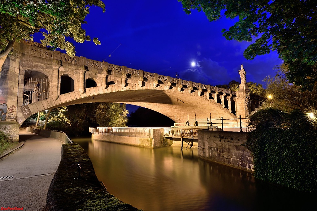 München Maximiliansbrücke Kleine Isar