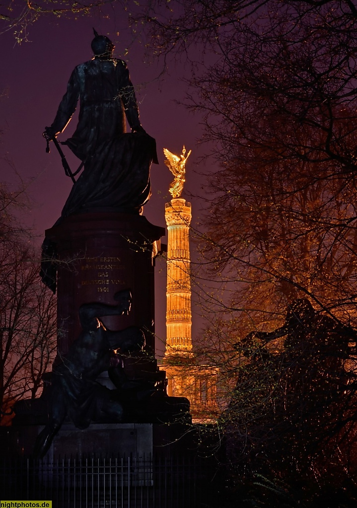 Berlin Tiergarten Denkmal Otto von Bismarck vor Siegessäule