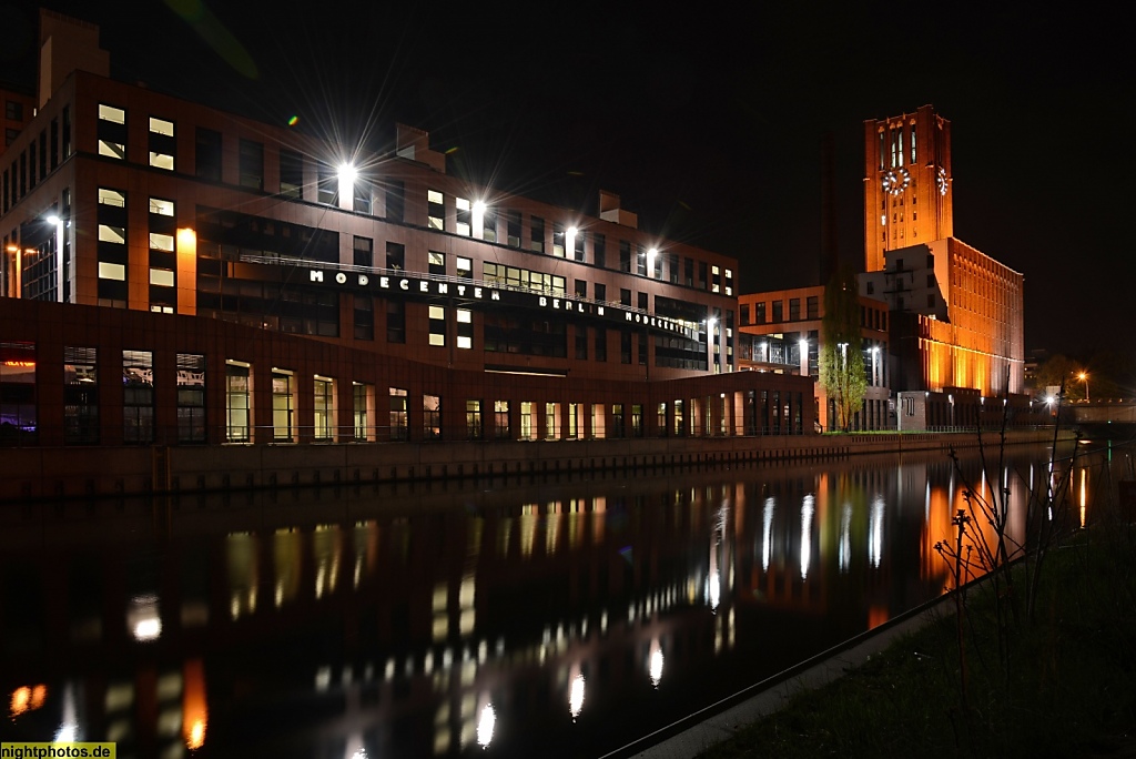 Berlin Tempelhof Ullsteinhaus erbaut 1925-1927 von Eugen Schmohl am Teltowkanal mit Tempelhofer Hafen. Anbau Erweiterung
