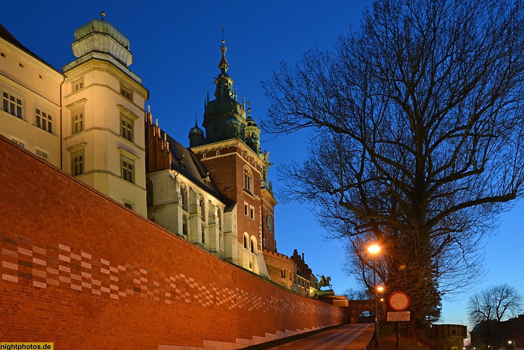 Krakau Burg Wawel mit Katghedrale und Königsschloss (Katedra Wawelska)