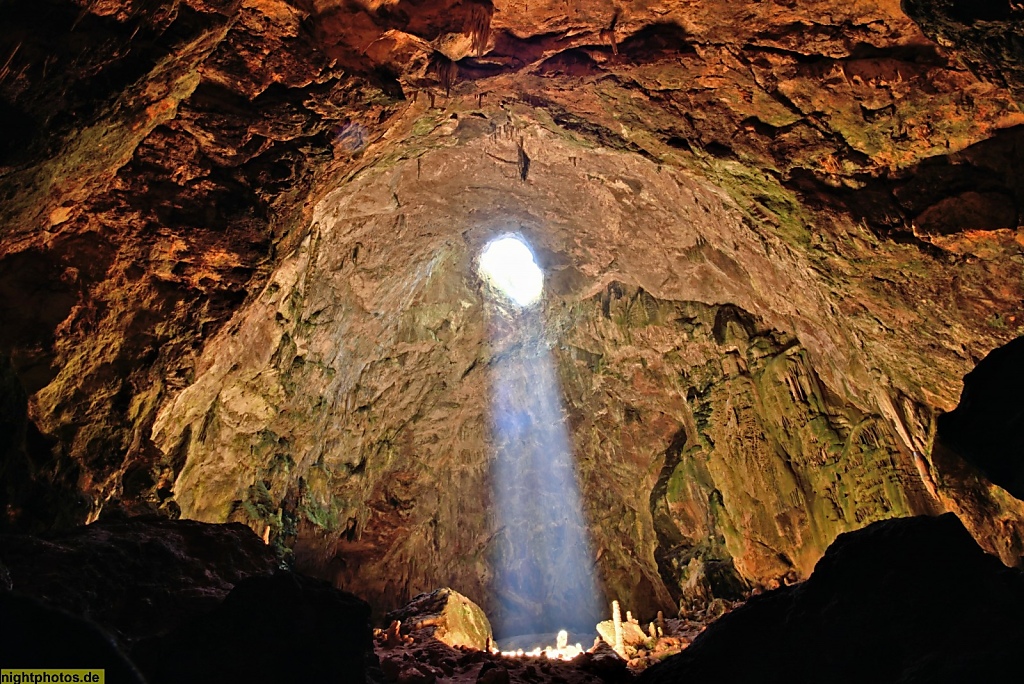 Mallorca Tropfsteinhöhle Avenc de Son Pou. Stalagmiten