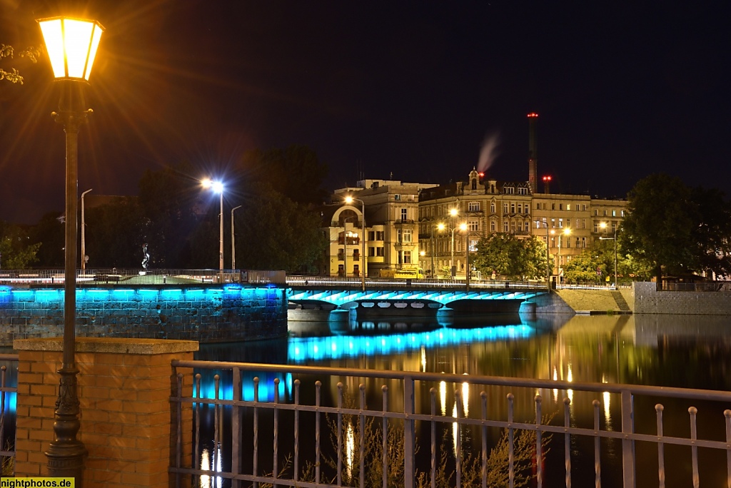 Wrocław Breslau Universitätsbrücke über die Oder Most Uniwersytecki Południowy