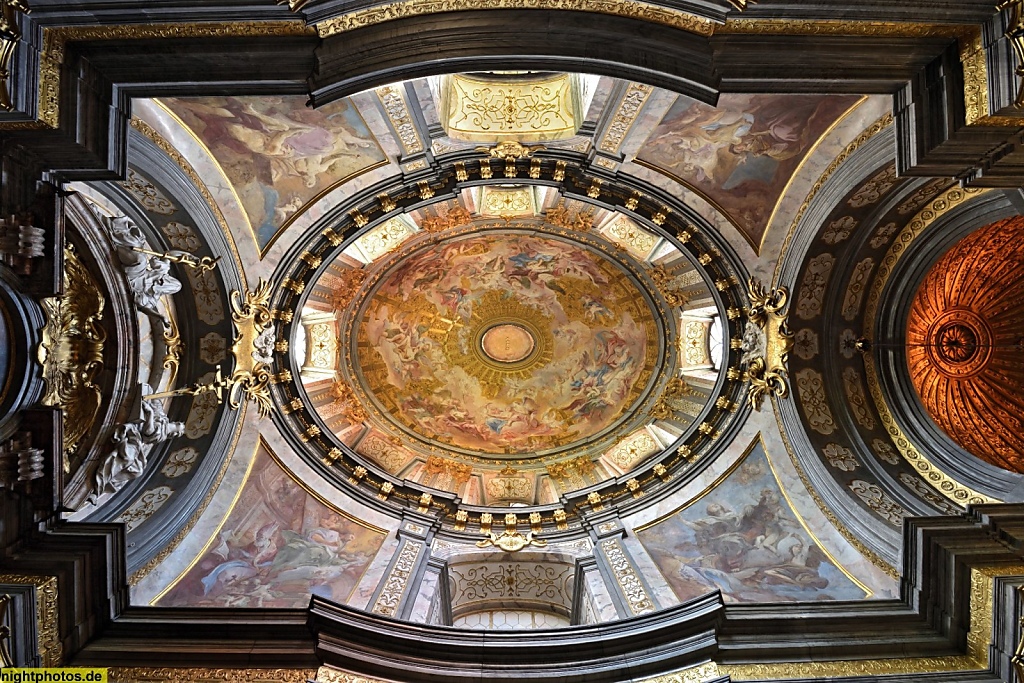 Wrocław Breslau Kathedrale St Johannes der Täufer Breslauer Dom Kurfürstenkapelle angebaut 1716-1724 von Johann Bernhard Fischer von Erlach Deckenmalerei