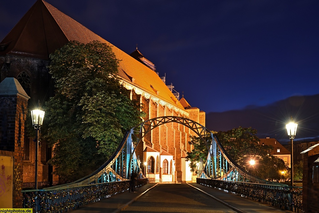 Wrocław Breslau Kirche St Maria auf dem Sande hinter Dombrücke
