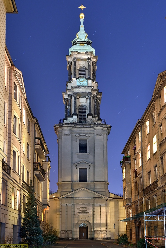 Berlin Mitte Sophienkirche erbaut 1713 von Johann Philipp Gerlach Barock Kirchturm erbaut 1732-1734 von Turmbaumeister Johann Friedrich Grael