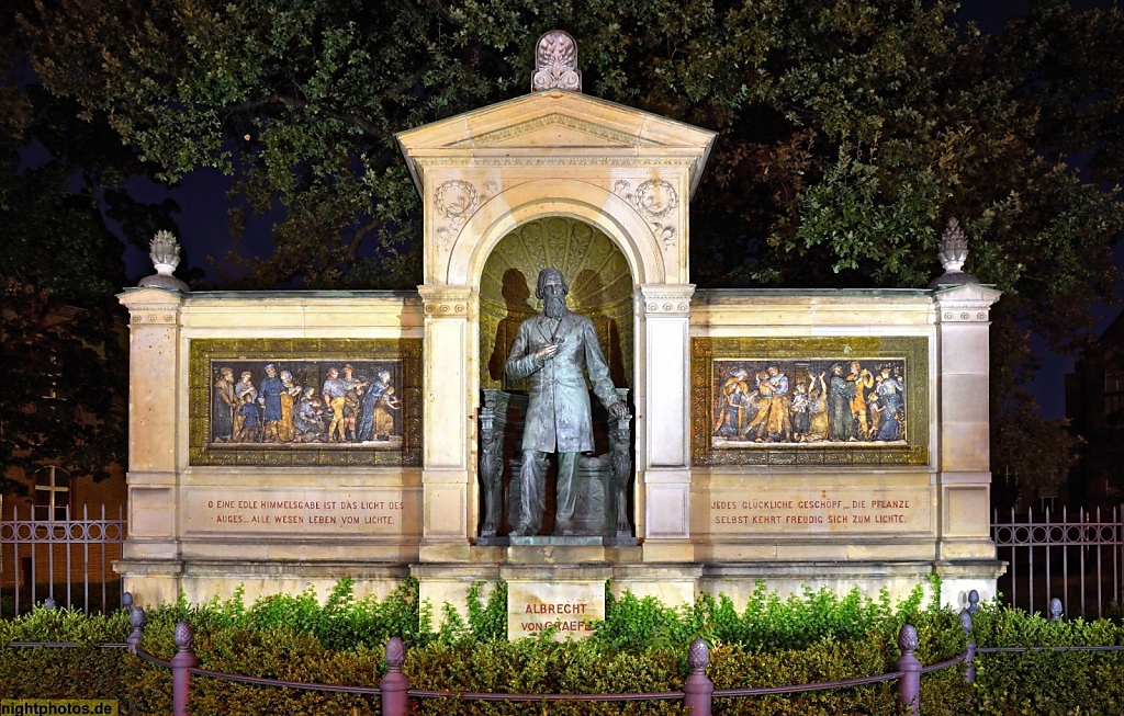 Berlin Mitte Denkmal Albrecht von Graefe Pionier der Augenheilkunde errichtet 1882