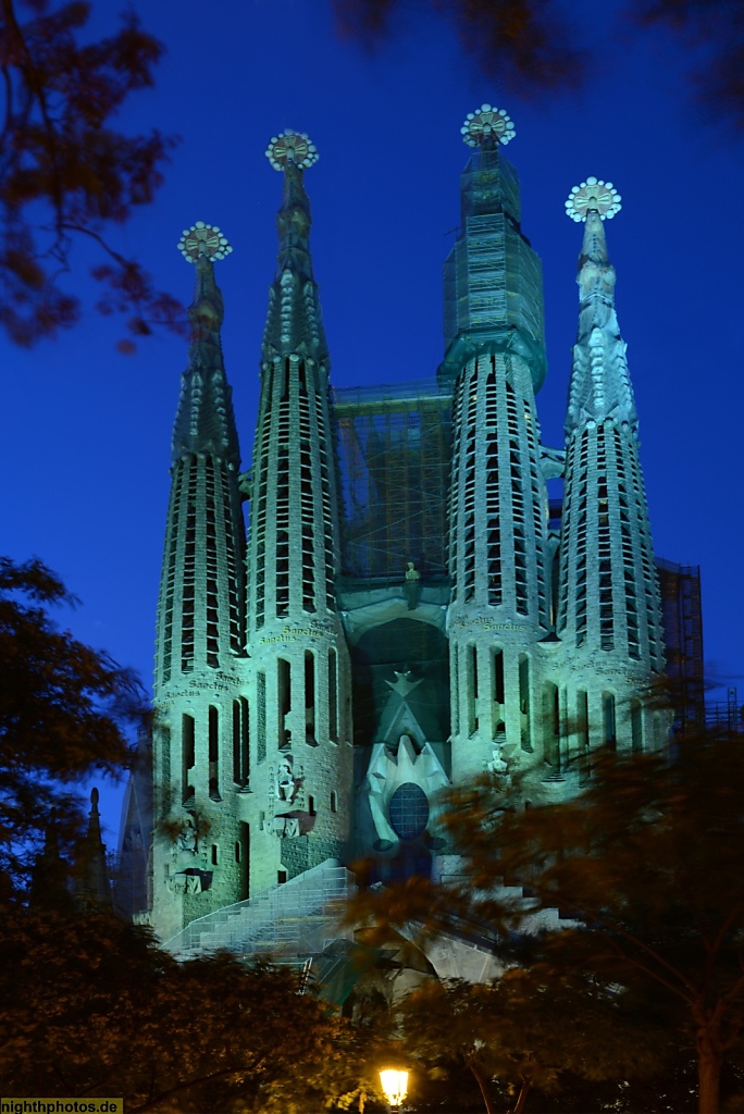 Barcelona La Sagrada Família entworfen von Francesc de Paula del Villar und Antoni Gaudí