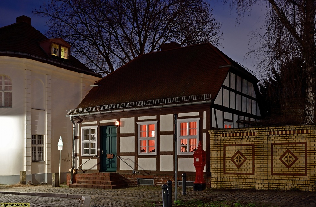 Berlin Spandau Ortslage Kolk Behnitz 4 Fachwerkhaus aus der ersten Hälfte des 19 Jhdt