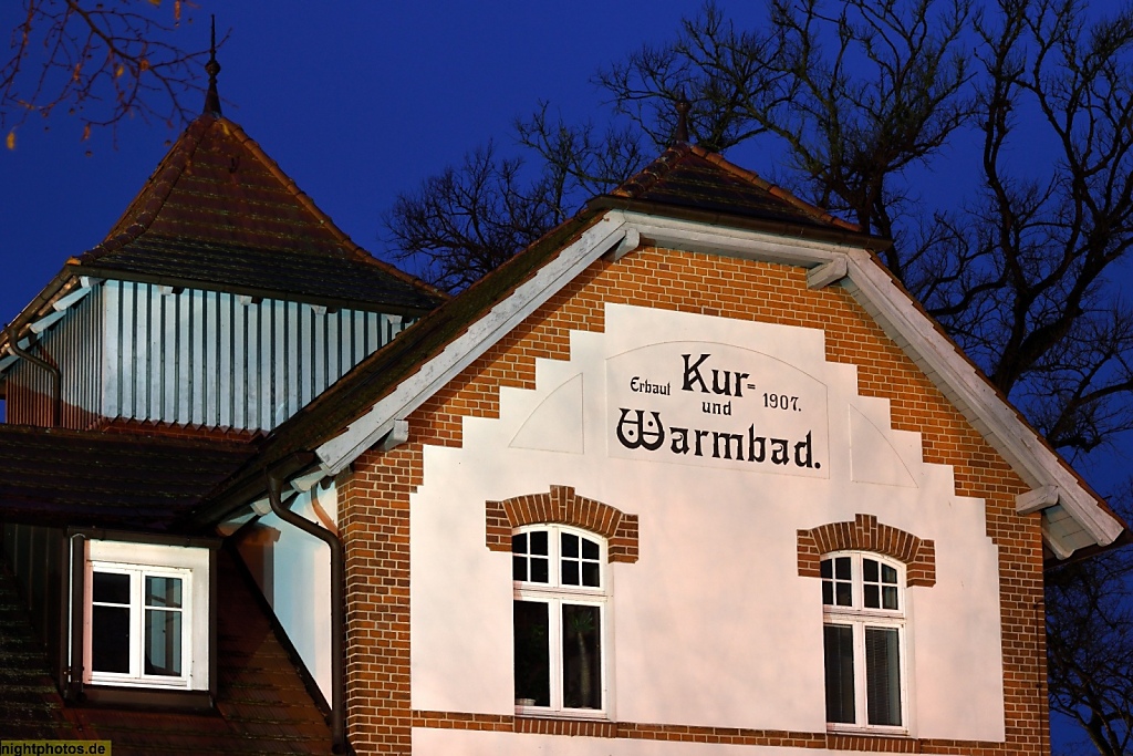 Rheinsberg Kurbad und Warmbad erbaut 1907 heute Physiotherapie