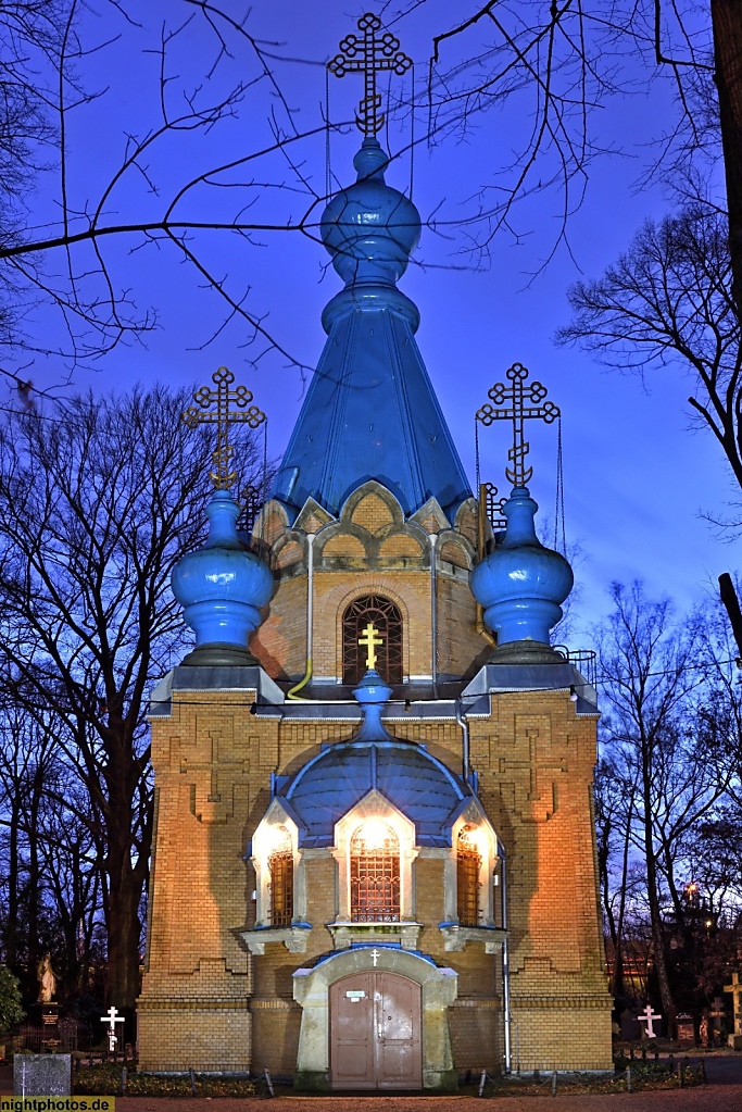 Berlin Reinickendorf Tegel St-Konstantin-und-Helena-Kirche auf dem russischen Friedhof erbaut 1893-1894 Apsis