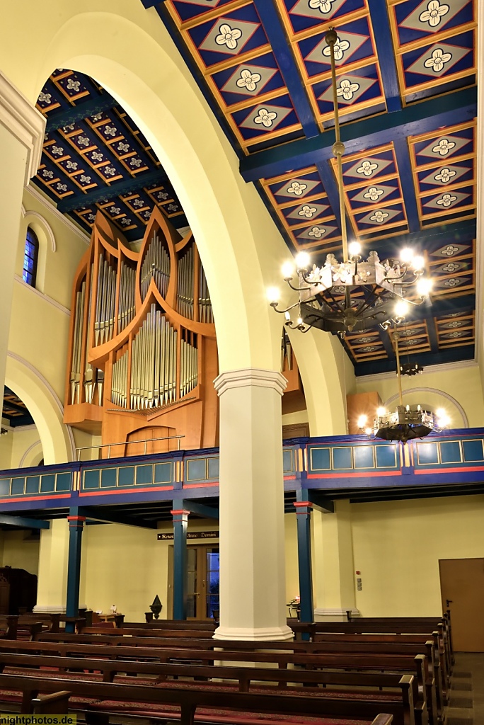 Berlin Spandau Kolk Kirche St Marien erbaut 1847-1848 restauriert 2002-2003 innen Orgelempore
