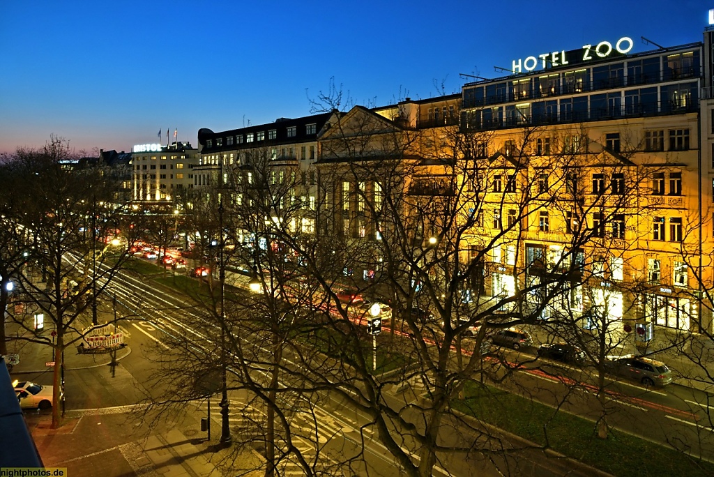 Berlin Charlottenburg Kurfürstendamm mit Hotel Bristol und Hotel am Zoo