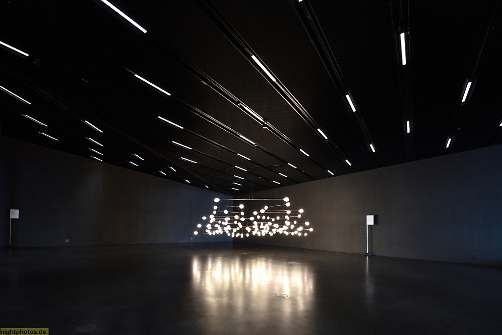 Berlin Mitte Futurium erbaut 2017 als Haus der Zukunft. Lichtinstallation Erstes Obergeschoss