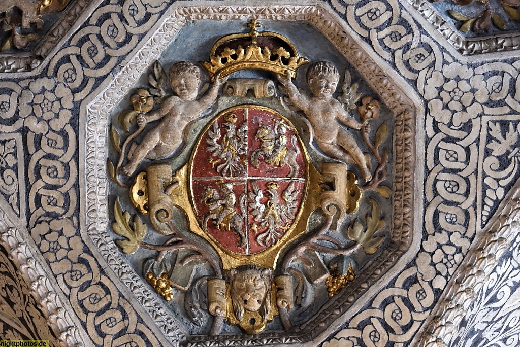 Poznan Rathaus. Ratusz. Der Grosse Saal. Renaissance von Baumeister Giovanni Battista di Quadro Wielka Sień