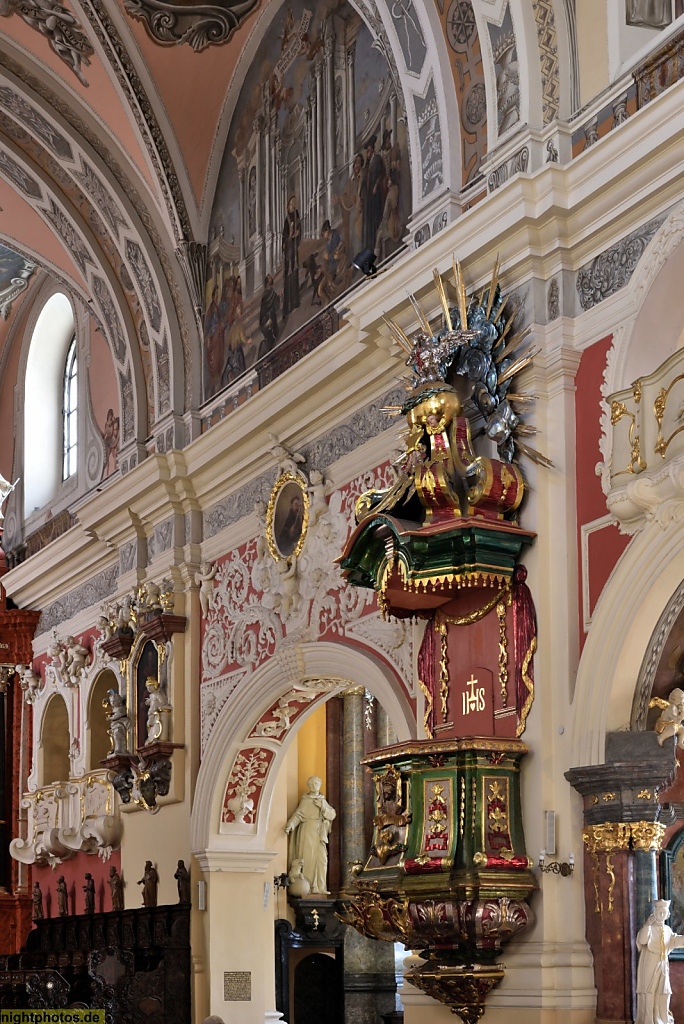 Poznan Altstadt. Franziszkanska. Franziskanerkirche des Heiligen Antonius von Padua erbaut 1728