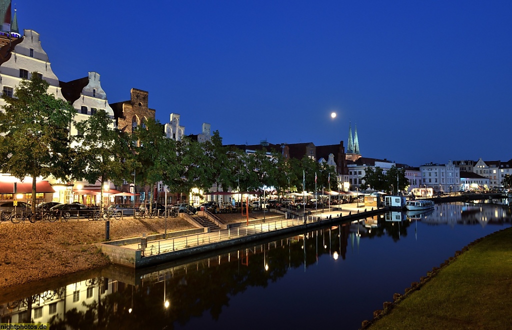 Lübeck Giebelhäuser an der Obertrave