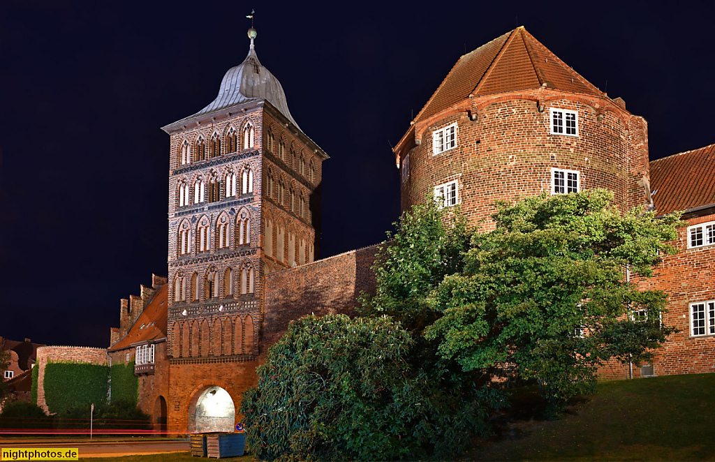 Lübeck Burgtor erbaut 1444 vom Stadtbaumeister Nicolas Peck. Teil der Lübecker Burg. Ansicht von Norden