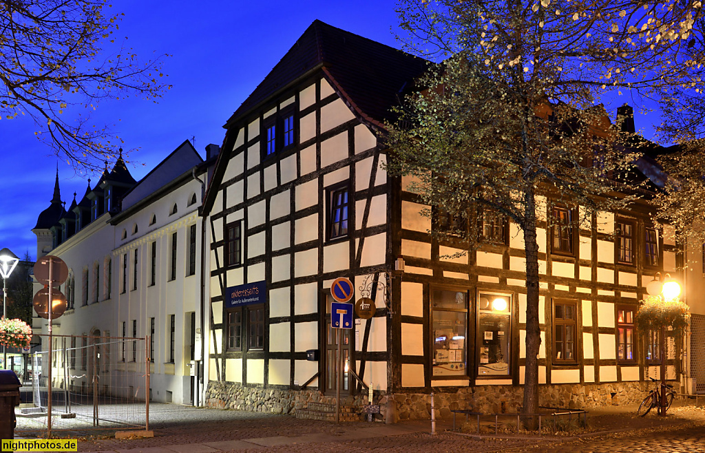 Bernau Fachwerkbauten in der Altstadt. Brauerstrasse