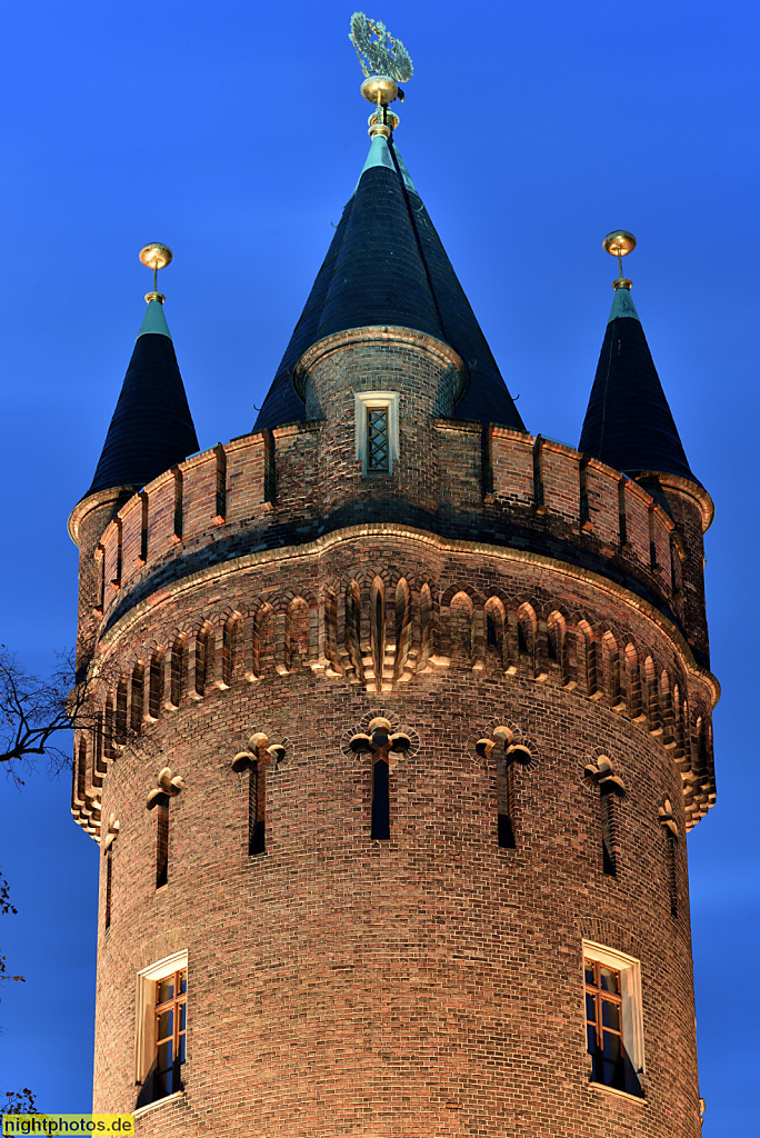 Babelsberg Flatowturm neogotisch erbaut 1853-1856 von Architekt Johann Heinrich Strack unter Leitung von Moritz Gottgetreu im Park Babelsberg