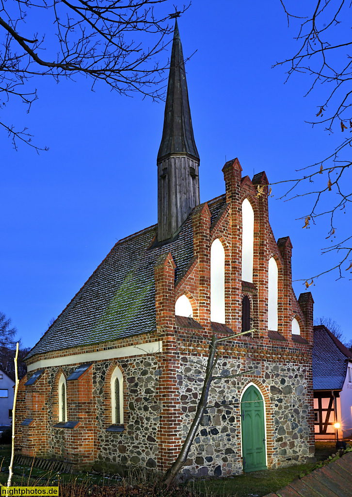 Bernau Sankt-Georgen-Kapelle Erstbau 1328 Wiederaufbau 1450 im gotischen Backsteinstil