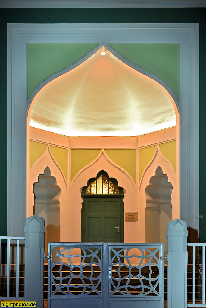 Berlin Wilmersdorf Ahmadyya Moschee erbaut 1924-1928 von Karl Alfred Hermann. Sanierung Aussenbereich 2014-2021 von Architekten D4