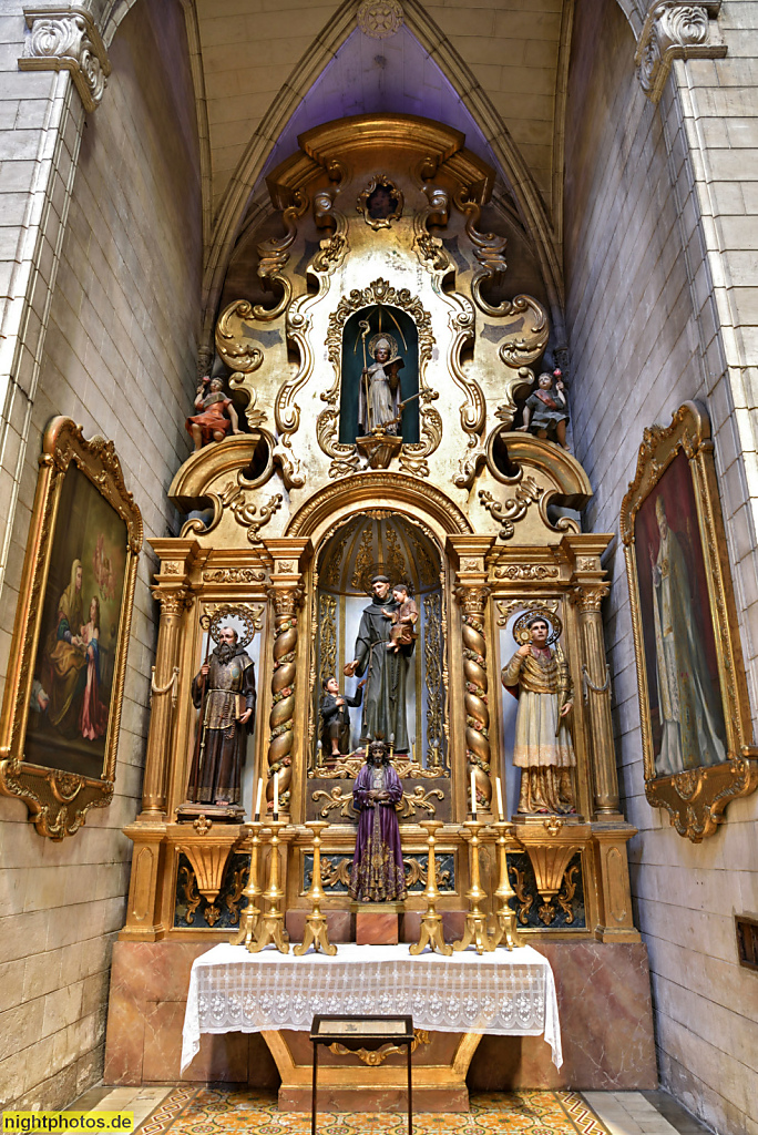 Mallorca Manacor Kirche Nostra Senyora dels Dolors erbaut Ende 19 Jhdt von Baumeister Rector Rubi. Seitenkapelle des Hl. Antonius