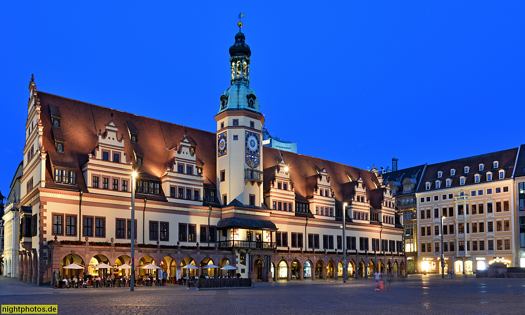 Leipzig Sachsen Altes Rathaus Renaissancebau erbaut 1556 von Baumeistern Paul Speck und Paul Widemann für Bürgermeister und Grosskaufmann Hieronymus Lotter
