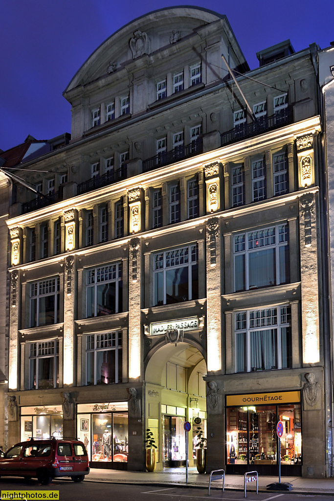 Leipzig Mädlerpassage erbaut 1912-1914 von Theodor Kösser für den Kofferfabrikanten Mädler als Passagenmessehaus