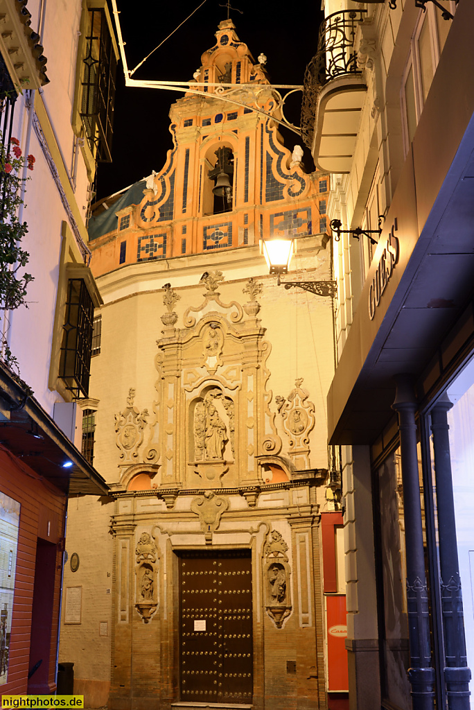 Sevilla Capilla de San Jose in der Calle Jovellanos erbaut 1699-1766 von Pedro Romero und Esteban Paredes mit Glockengiebel