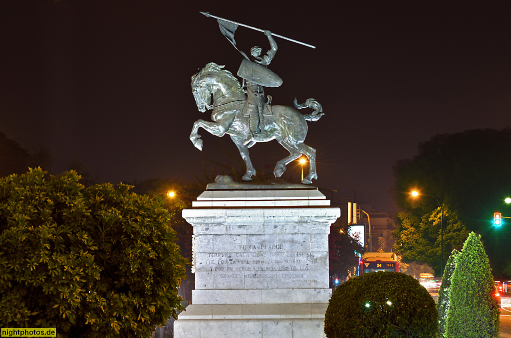 Sevilla Monumento al Cid Campeador geschaffen 1927 von Anna Hyatt Huntington. 1929 erbaut an der Avenida el Cid. Geschenk der Hispanic Society of America