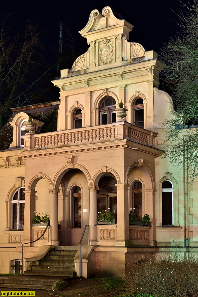 Berlin Zehlendorf Standesamt. Erbaut als Villa Scharfe 1892 von Fritz Schirmer am Teltower Damm für Gutsbesitzerin Sidonie Scharfe