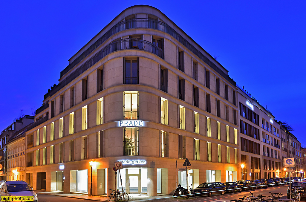 Berlin Mitte Residenz Prado mit Staffelgeschossen erbaut 2013 von Cramer Neumann Architekten in der Linienstrasse 217 Ecke Rückerstrasse 6 für cic property development