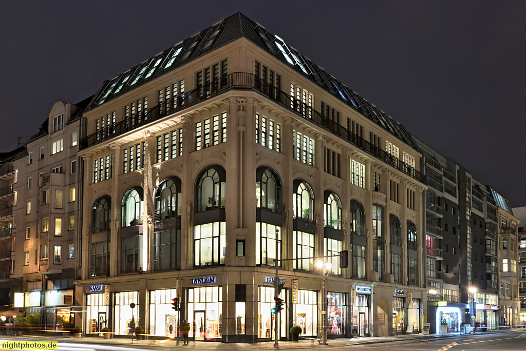 Berlin Mitte Geschäftshaus erbaut 1909 von Robert Leibnitz für Kaufhaus Moritz Mädler Friedrichstrasse 58 Ecke Leipziger Strasse