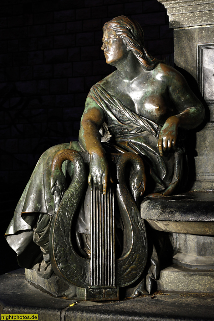 Berlin Wedding Schillerdenkmal errichtet 1941 als Kopie des Originals von Reinhold Begas 1869 mit allegorischen Figuren. Schillerpark angelegt 1909-1913