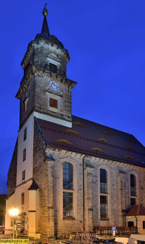 Königstein Sachsen Evangelische Stadtkirche St. Marien erbaut 1720-1724 in der Goethestrasse 3