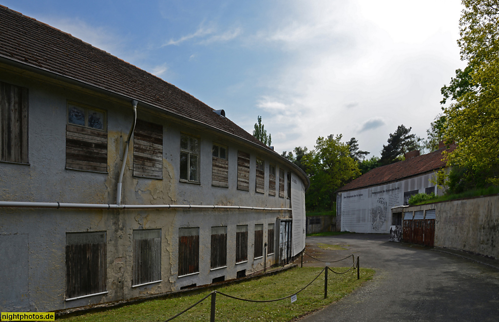 Olympisches Dorf Berlin in Elstal (Gemeinde Wustermark) für die Olympiade erbaut 1934-1936 von Werner und Walter March. Küchengebäude Lieferseite