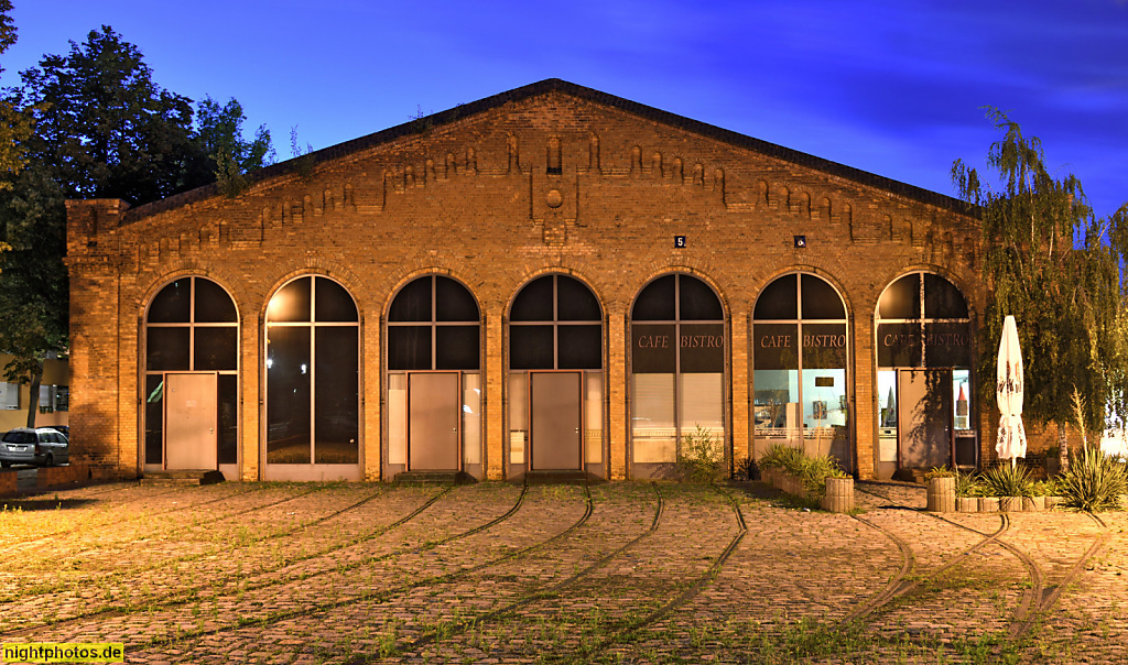 Berlin Reinickendorf Wagenhalle des ehemaligen Strassenbahnbetriebshofes Reinickendorf erbaut 1899-1900 vom Baubüro der Großen Berliner Strassenbahn AG
