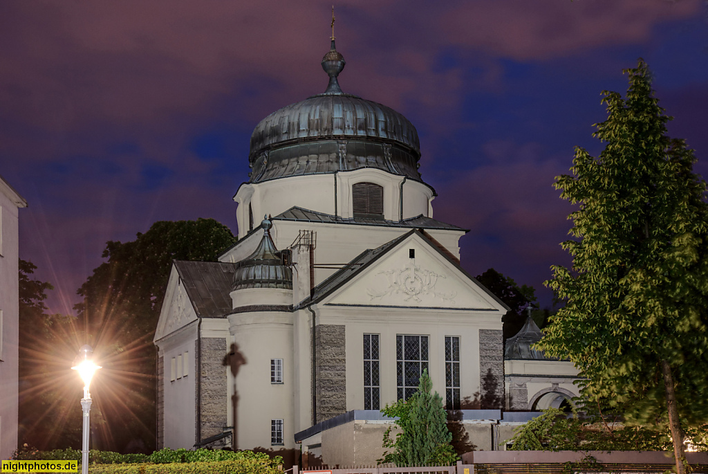 Berlin Schöneberg. Kapelle mit Trauerhalle des St.-Matthäus-Friedhofs erbaut 1906-1909 von Architekt Gustav Werner und Baurat Carl Tesenwitz. Großgörschenstrasse 12-14