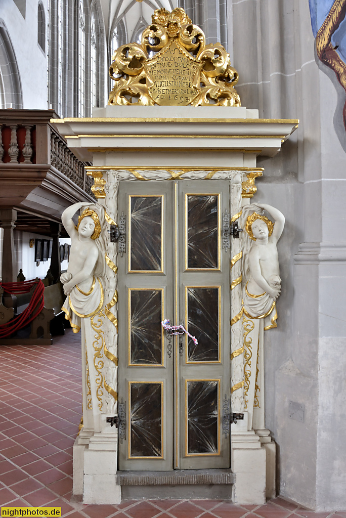 Görlitz St. Peter und Paul Kirche erbaut 1425-1497 von Conrad Pflüger. Urban Laubanisch. Blasius Börer. Barocke Kanzeltür erschaffen 1693 von Johann Conrad Buchau