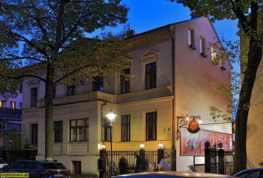 Berlin Steglitz. Osteria Maria. Mietshaus erbaut 1872-1873 von Johann Sinnig. Maurermeister Paul Wintz. Leydenallee 79