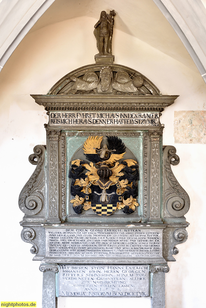 Görlitz Heilig-Grab-Ensemble. Nachbildung der heiligen Stätten erbaut 1481-1504 von Georg Emmerich. Adamskapelle mit Epitaph für Georg Emmerich. Heilig-Grab-Strasse 79