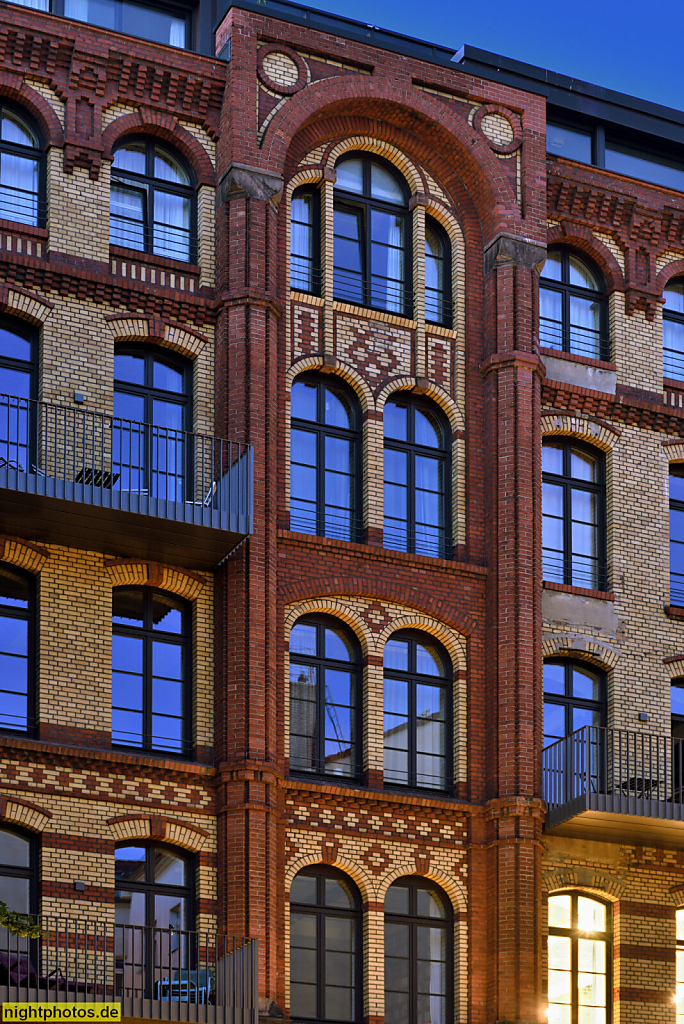 Berlin Mitte Opernlofts. Erbaut 1890-1900 als Großwäscherei. Industriearchitektur. Sanierung und Umbau 2014 von Pott Architects. Zehdenicker Strasse 12B