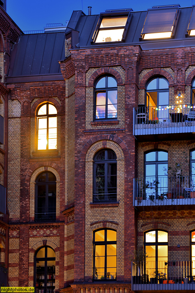 Berlin Mitte Opernlofts. Erbaut 1890-1900 als Großwäscherei. Industriearchitektur. Sanierung und Umbau 2014 von Pott Architects. Zehdenicker Strasse 12B