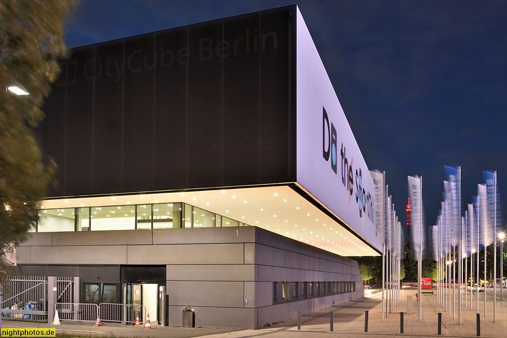 Berlin Westend. Messe Berlin. CityCube Berlin erbaut 2012-2014 von Code Unique Architekten als Veranstaltungs- und Konferenzzentrum