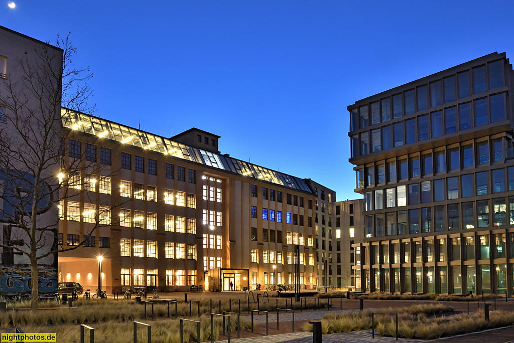 Berlin Mitte. Eiswerk. Co-Working Spaces von Techspace. Erbaut ab 1909 von "Norddeutsche Eiswerke AG". Umbau und Erweiterung 2017-2022 von Graft Architekten