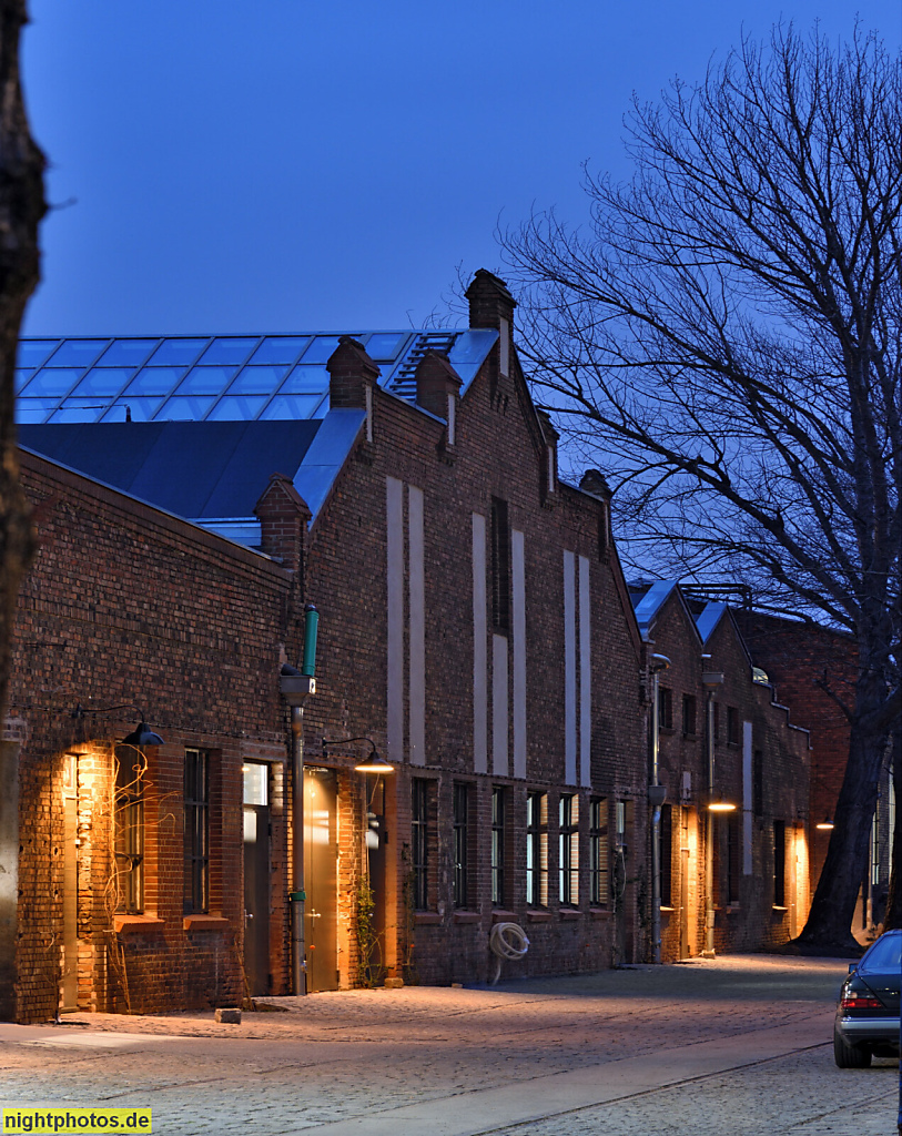 Berlin Reinickendorf. Wilhelm Hallen Studios und Event Location. Erbaut 1898-1902 von Christian Friedrich Malingriaux für Maschinenfabrik und Eisengiesserei Carl Schoening GmbH. Produktionshallen. Kopenhagener Strasse 60-74