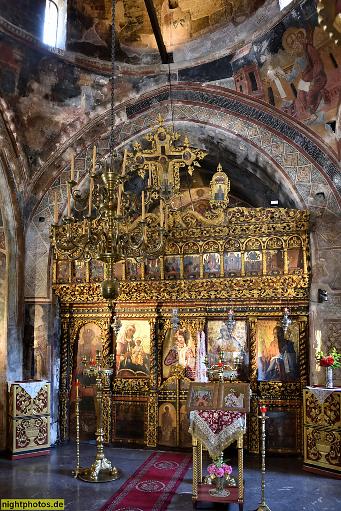 Rhodos. Laerma. Kloster Moni Thari. Kirche. Byzantinisch erbaut im 14.-16.Jahrhundert. Verlassen nach 1916. Erneut bewohnt seit 1989. Ikonostase